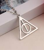 Harry Potter Time Turner Deathly Hallows Triangle Snitch Compass Stainless Steel Pendant Chain Necklace Men