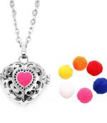 Heart Love  Aromatherapy Essential Oil Perfume Diffuser Openable Hollow Cage Pendant Necklace Chain