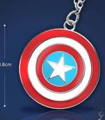 Captain America Steve Rogers Super Hero Shield Avengers Red Blue Pendant Necklace Chain for Men