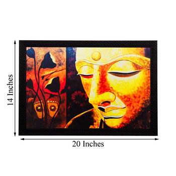 Lord Buddha Matt Textured UV Art Painting 3