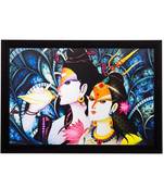 Radha Krishna Matt Textured UV Art Painting
