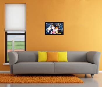Radha Krishna Matt Textured UV Art Painting 2