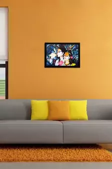 Radha Krishna Matt Textured UV Art Painting