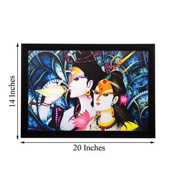 Radha Krishna Matt Textured UV Art Painting 3