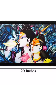 Radha Krishna Matt Textured UV Art Painting