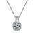 Dainty Classic Solitaire AAA Cubic Zirconia CZ American Diamond Crystal Pendant Chain Necklace for Girls Women