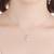 Dainty Classic Solitaire AAA Cubic Zirconia CZ American Diamond Crystal Pendant Chain Necklace for Girls Women