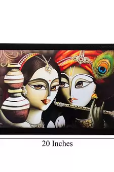 Radha Krishna Matt Textured UV Art Painting