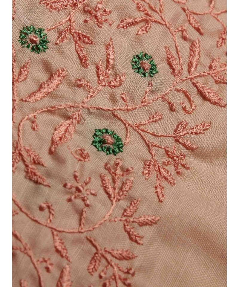 Pink Banarasi 2 Pc Suit with Chikankari