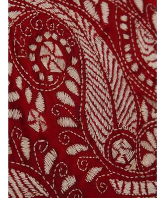 Red Lizi Bizi Kantha Suit 2