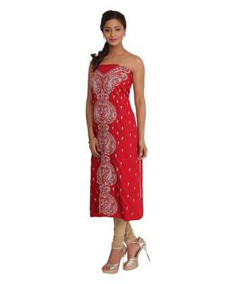 Red Lizi Bizi Kantha Suit 3