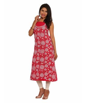 Red Lizi Bizi Kantha Suit 2