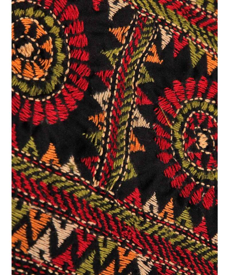 Black Lizi Bizi Kantha Suit