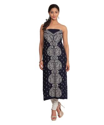 Navy Blue Lizi Bizi Kantha Suit 1