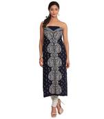 Navy Blue Lizi Bizi Kantha Suit