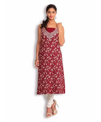 Red Lizi Bizi Kantha Suit 1