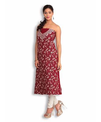 Red Lizi Bizi Kantha Suit 2