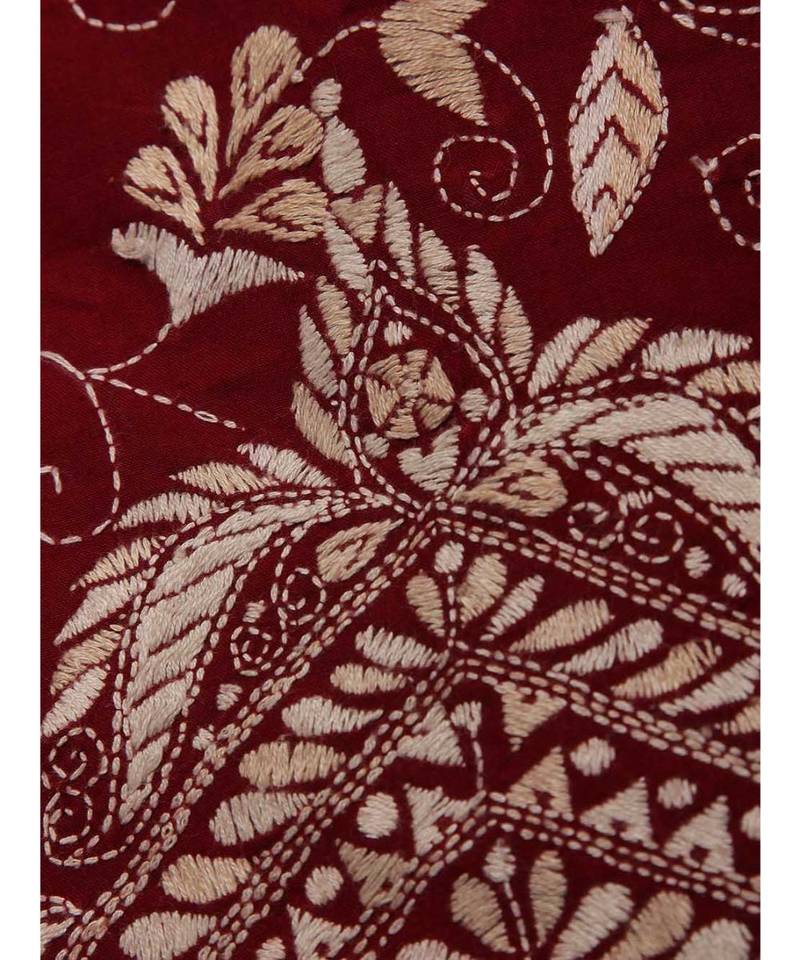 Red Lizi Bizi Kantha Suit