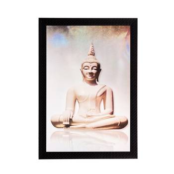 Meditating Buddha Matt Textured UV Art Painting 1