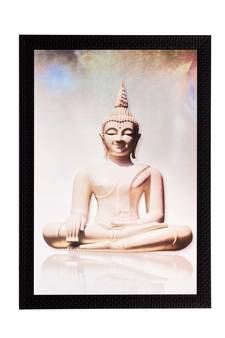 Meditating Buddha Matt Textured UV Art Painting