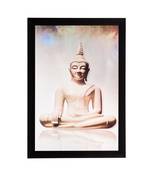 Meditating Buddha Matt Textured UV Art Painting