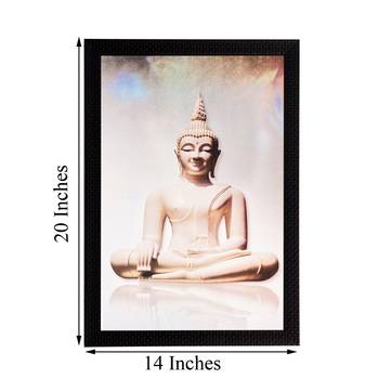 Meditating Buddha Matt Textured UV Art Painting 3