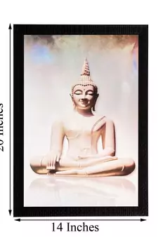 Meditating Buddha Matt Textured UV Art Painting