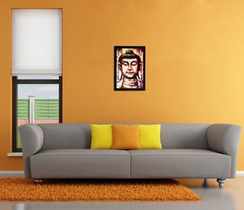 Lord Buddha Matt Textured UV Art Painting 2