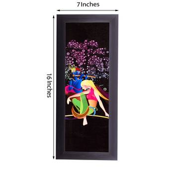 Radha Krishna Satin Matt Texture UV Art Painting 3