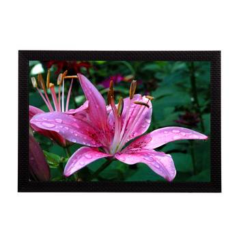 Pink Flower Satin Matt Texture UV Art Painting 1