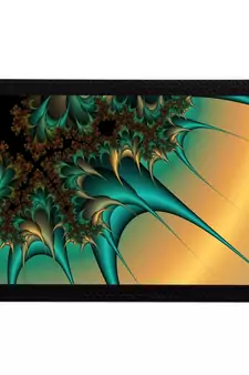 Abstract Green & Yellow Satin Matt Texture UV Art Painting