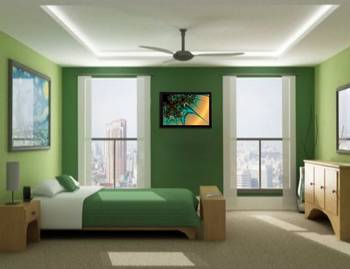 Abstract Green & Yellow Satin Matt Texture UV Art Painting 2