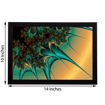 Abstract Green & Yellow Satin Matt Texture UV Art Painting 3