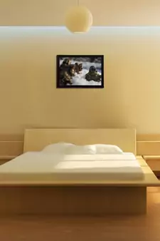 Lauging Buddha Satin Matt Texture UV Art Painting