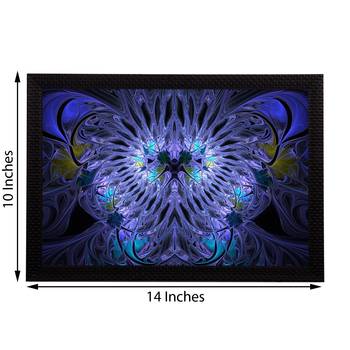Blue Abstract Satin Matt Texture UV Art Painting 3