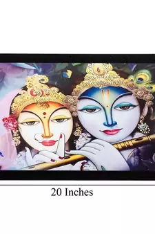 Radha Krishna Matt Textured UV Art Painting