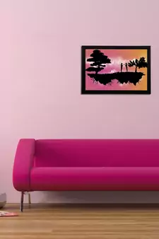 Trees Satin Matt Texture UV Art Painting
