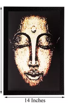 Lord Buddha Matt Textured UV Art Painting