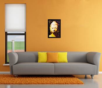 Lord Buddha Matt Textured UV Art Painting 2