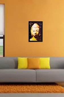Lord Buddha Matt Textured UV Art Painting