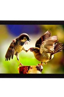 Playing Birds Satin Matt Texture UV Art Painting