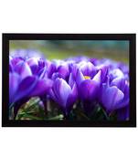 Purple Flowers Satin Matt Texture UV Art Painting