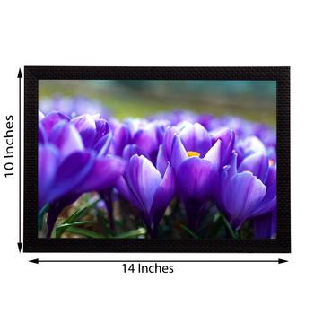 Purple Flowers Satin Matt Texture UV Art Painting 3