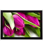 Pink Flowers Satin Matt Texture UV Art Painting