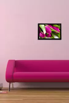 Pink Flowers Satin Matt Texture UV Art Painting