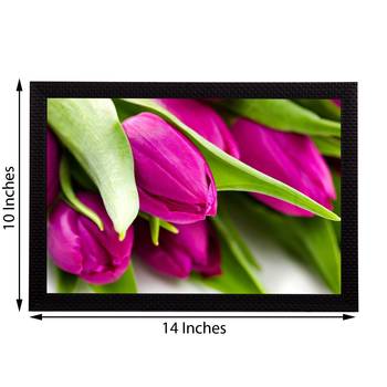 Pink Flowers Satin Matt Texture UV Art Painting 3