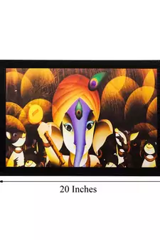 Lord Ganesha Matt Textured UV Art Painting