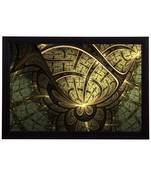 Green Abstract Satin Matt Texture UV Art Painting