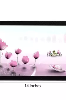 Pink Floral Satin Matt Texture UV Art Painting