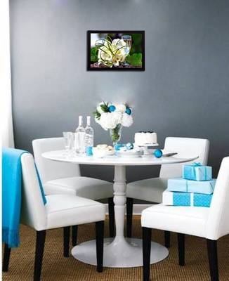 White Bouquet Satin Matt Texture UV Art Painting 2